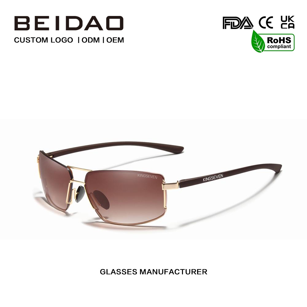 نظارات شمسية مستقطبة من الألومنيوم مربعة الشكل للجنسين